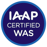 Plakette IAAP zertifizierter Web Accessibility Specialist